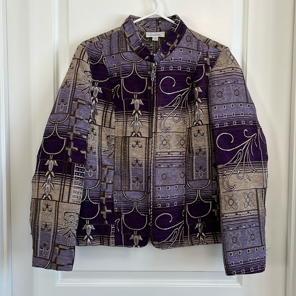 Dress barn tapestry jacket size medium